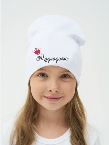 Шапка белая с именем «Маргарита»