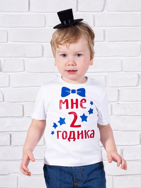 Футболка «Мне 2 годика» с бабочкой фото 2