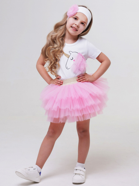Юбка пачка из фатина розовая фото 8