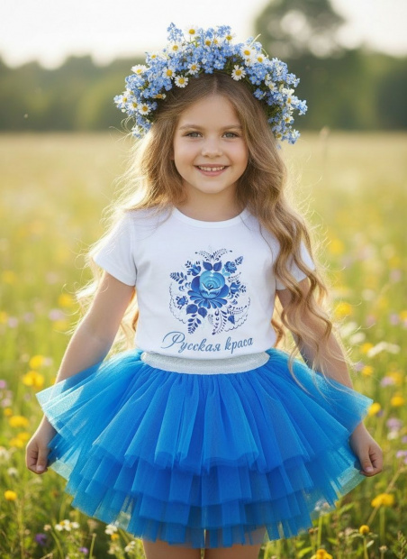 Футболка «Русская краса гжель» фото 1