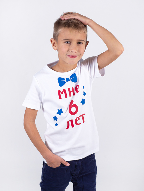 Футболка «Мне 6 лет» с бабочкой фото 2
