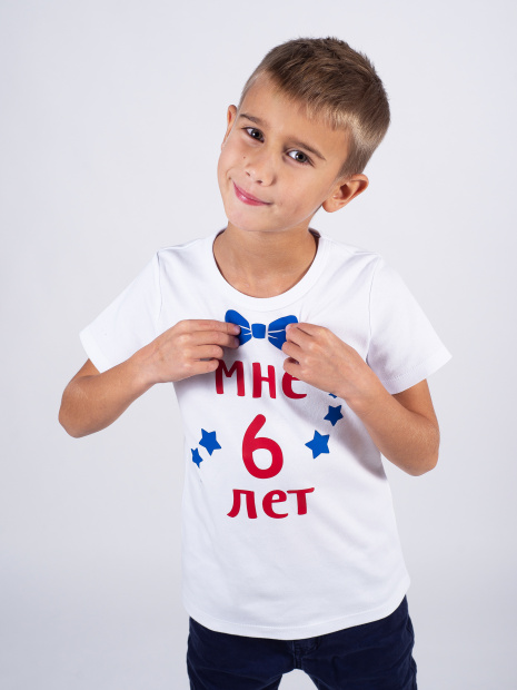 Футболка «Мне 6 лет» с бабочкой фото 4