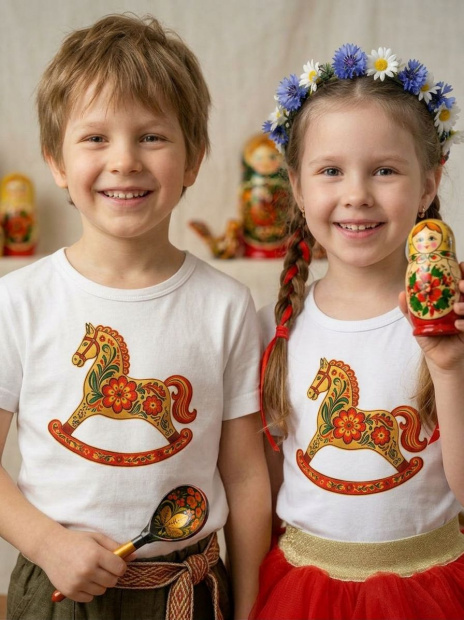Футболка «Лошадка хохлома» фото 3