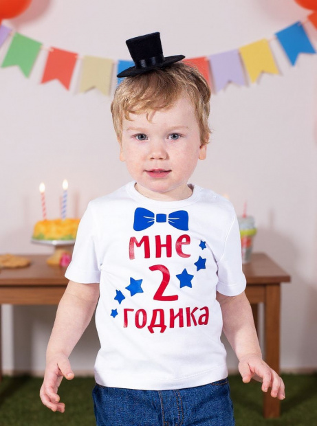 Футболка «Мне 2 годика» с бабочкой фото 1