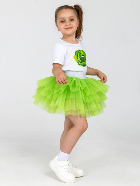 Юбка пачка из фатина салатовая фото 3