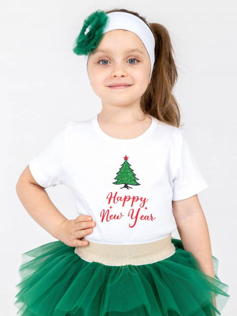 Футболка «Happy New Year» новогодняя детская фото 1