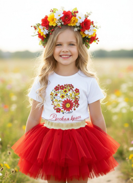 Футболка «Русская краса хохлома» фото 1